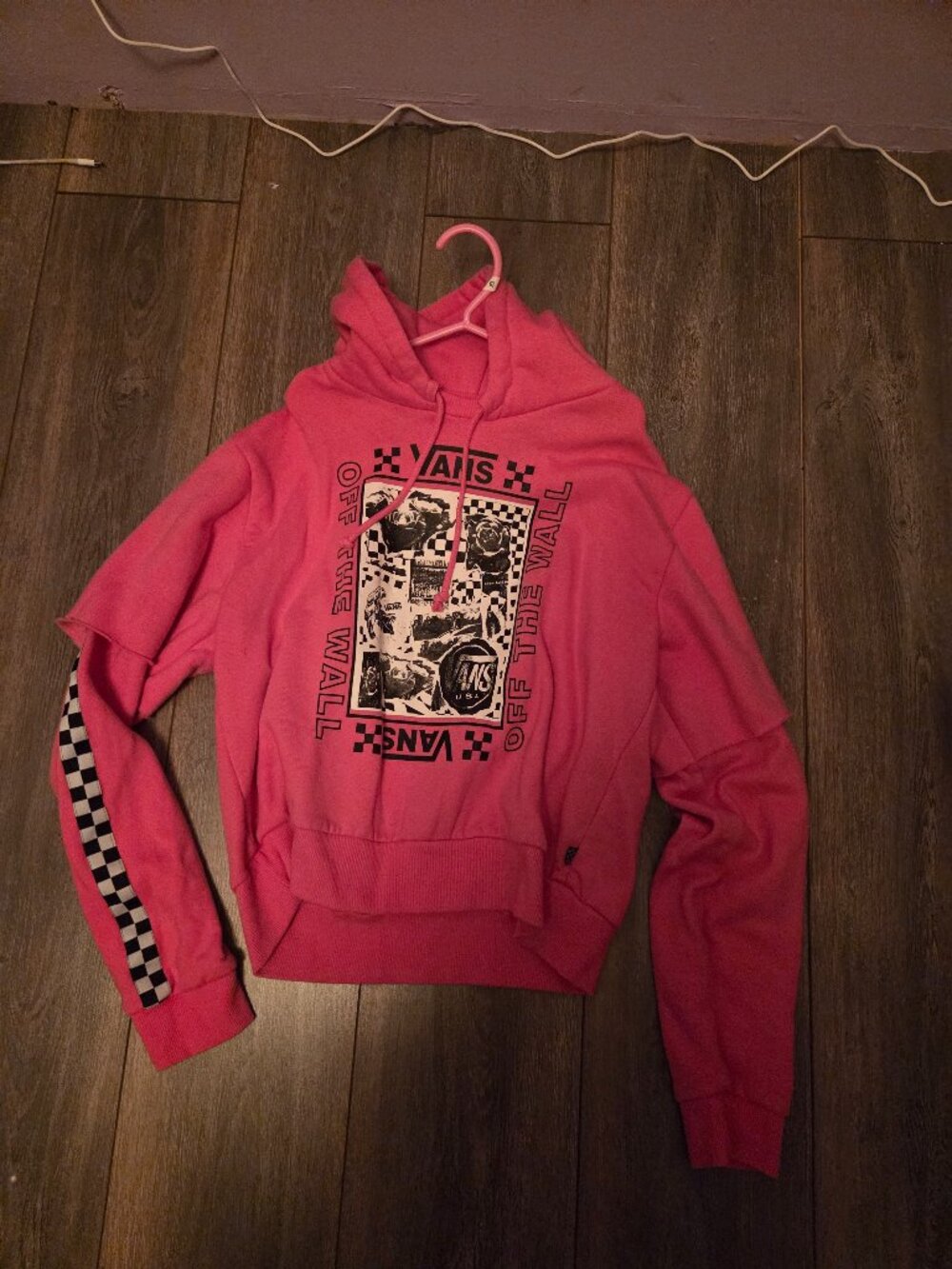 Vans Hot pink layered hoodie!